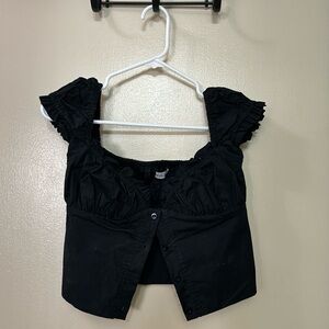 With Jean milkmaid top